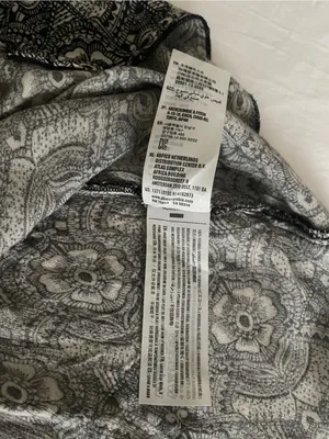 Abercrombie & Fitch Off-White & Black Paisley Handkerchief Hem Cami Top Size L thumbnail 12