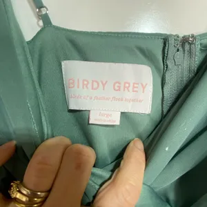 Birdy Grey Sea Glass Green Kaia Chiffon Maxi Bridesmaid Dress L thumbnail 10
