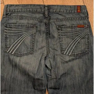 👖7 For All Mankind Womens 28 Dojo Jeans Light Wash Lightweight Crop Capri thumbnail 6