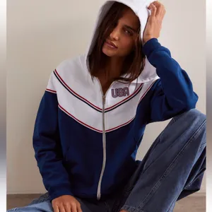 Free People American Track Zip Hoodie thumbnail 1