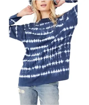 Free People Tie Dye Long Sleeve Shirt Size XL thumbnail 1