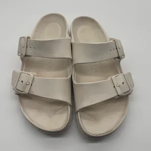 Birkenstock Arizona EVA Sandals Beige White Waterproof Slides EU 37 US 6-6.5 thumbnail 3