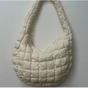Ariana Grande Cream Quilted Hobo Bag thumbnail 12