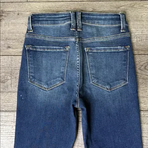 Flying Monkey Dark Blue Distressed Skinny Jeans thumbnail 6