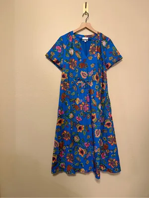 Sugarlips Anabella Floral Fatima Ruffle Midi Dress Size Medium thumbnail 3