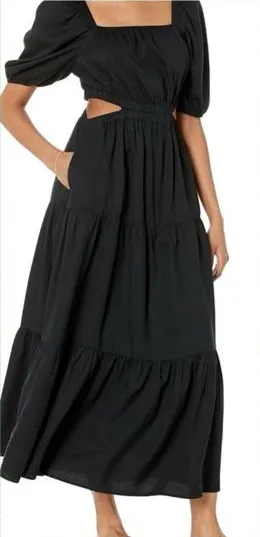 The Drop L Womens Anaya Square Neck Cut-Out Tiered Maxi Dress thumbnail 1