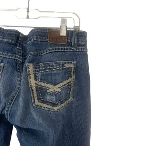 BKE Women's Size 28 Sabrina Western Medium‎ Wash Capri Jeans thumbnail 7