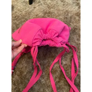 Y2K Comfort Colors Hot Pink Canvas Dragonfly Drawstring Backpack Bag Festival thumbnail 7
