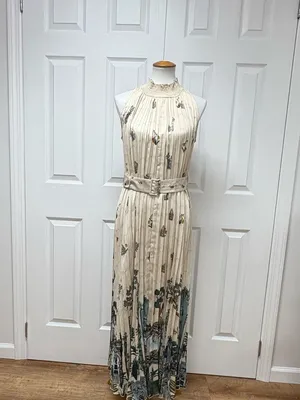 Ranna Gill for Antropologie Aria Pleated Maxi‎ Dress - Size S. thumbnail 2