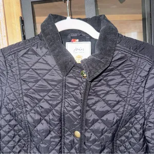 joules barn jacket Newdale Quilted Hunter Coat puffer corduroy collar zipper thumbnail 5