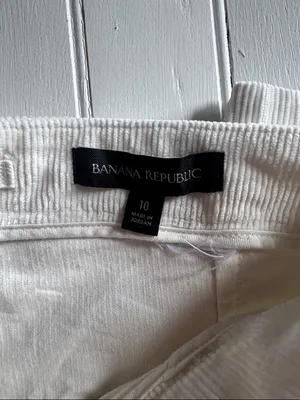 Banana Republic Corduroy Pants White Size 10 thumbnail 8