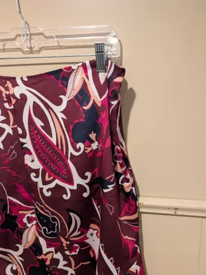 Banana Republic Faux Wrap Purple Pink Skirt thumbnail 5