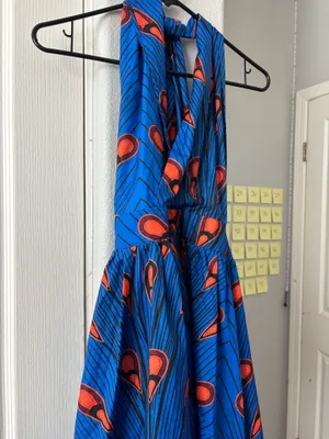 Blue mini halter dress Size M thumbnail 4