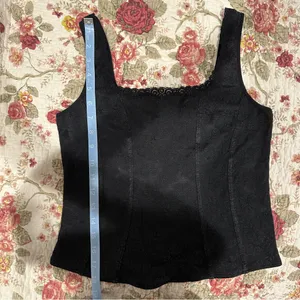 Vintage Floral Black Sweetheart Tank Top thumbnail 5
