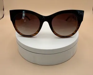 Velvet Eyewear‎ Chelsea Black Tortoise Cat Eye Sunglasses Brown Gradient NIB thumbnail 1