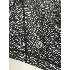 Lululemon Athletica quarter Zip Pullover Long Sleeve Top Womens‎ Black Pattern 4 thumbnail 9