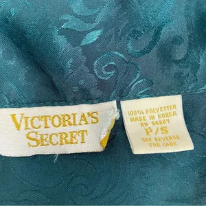 Victoria’s Secret Vintage‎ Satin Brocade Nightshirt Green Small thumbnail 11