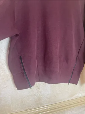Nike Sportswear Tech Fleece Style Crewneck Sweatshirt Maroon Burgundy Sz S thumbnail 6