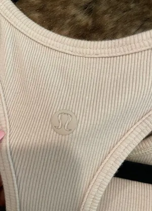 Lululemon White Cropped Tank thumbnail 4