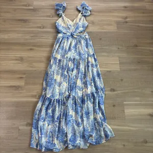 ASTR the Label Fritillaria Maxi Dress Women Size XS Blue Floral thumbnail 7
