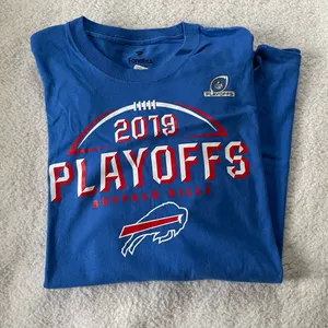 Buffalo Bills 2019 Football Playoffs Long Sleeve Men’s Size Large Shirt New thumbnail 2