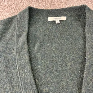 Madewell Cardigan Sweater Womens Small‎ Green Knit Ribbed Open Front Pockets thumbnail 3