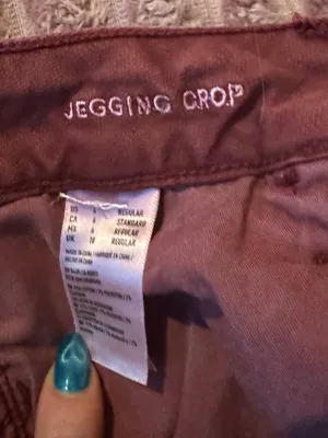 American Eagle Outfitters Maroon Red Super Stretch Jeggings Crop Jeans thumbnail 6