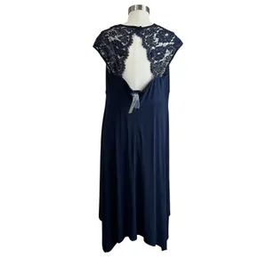 Catherine’s Navy Lace ‎ Draped Bodice Handkerchief Hem Formal Dress 1X thumbnail 2