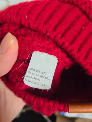 Crush Berry Red Stretchy Knit Beanie Hat Pom Pom Winter Cozy Warm thumbnail 8