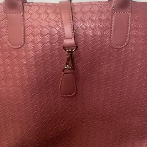 Large Shoulder Bag Size 16” X 16”, Excel. cond.. Pink thumbnail 2