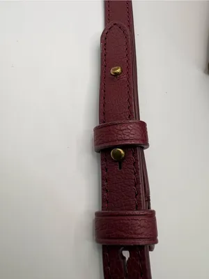 Lauren Ralph Lauren Burgundy Top-Handle Satchel with Gold Hardware thumbnail 9