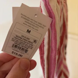 Auden NWT Women's Pink Striped Flannel Sleep Short Size M thumbnail 7