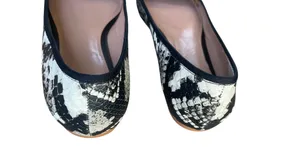 Zac Posen Vonte Black Snake Buckle Flats size 8 thumbnail 4