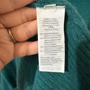 J. Crew Teal Knit Turtleneck Sweater Merino Alpaca Dress thumbnail 4