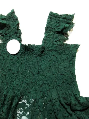 NWT Hill House Ellie Nap in Botanical Garden Green Lace Smocked Midi Dress M thumbnail 3