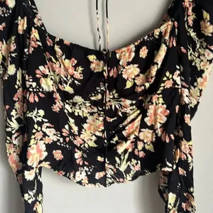NEW Free People Hilary Printed Keyhole Top Black Combo thumbnail 7