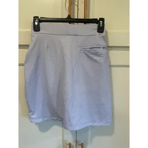 Peter Millar Womens XS Golf Skort Blue White Houndstooth Athletic UPF 50+ read thumbnail 3
