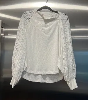 Free People Sweetest Thing Thermal Top Size small‎ thumbnail 1