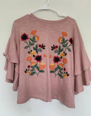 Blu Pepper Embroidered Top thumbnail 1