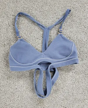 Lululemon‎ Womens Rue Boheme Bra XS Blue Racer Back Wanderlust Limited Edition thumbnail 1