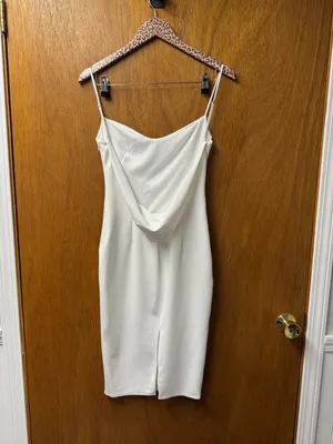 Katie May Pretty Bird Sleeveless Cowl Draped Back Dress Ivory White Small Bridal thumbnail 15