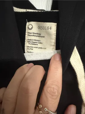 NWT fordays women’s cropped black sweatshirt organic cotton thumbnail 4