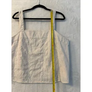 ana a new‎ approach Birch White Embroidered Cotton Cami Tank Top XL 356627 thumbnail 2