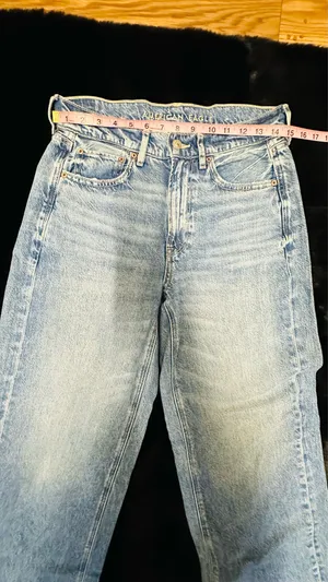 American Eagle Super High Rise Baggy Wide Leg Jeans – Light Wash thumbnail 3