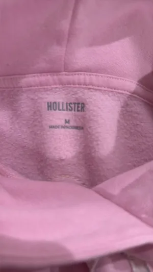 Pink Hollister bow hoodie- M thumbnail 3