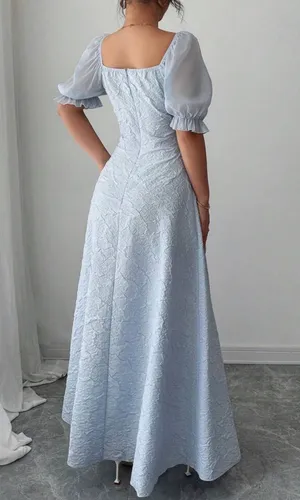 shein light blue dress thumbnail 3
