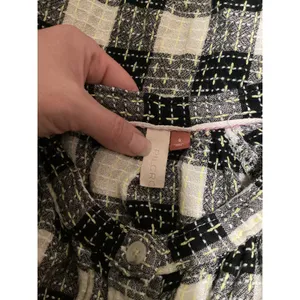 Pilcro Anthropologie Black White Plaid Viscose Wool Blend Button Down Blouse S thumbnail 5