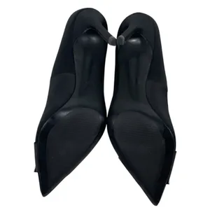 Mango Satin Pointed Toe Heel Pump with Buckle Black Size 37/ 6.5 thumbnail 10
