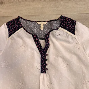 Matilda Jane Top Large Womens‎ Swiss Dot Eyelet Lace Snow Globe Popover Tunic thumbnail 4