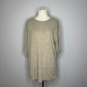 Ekouaer - Khaki Knit Pajamas Top thumbnail 2